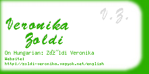 veronika zoldi business card